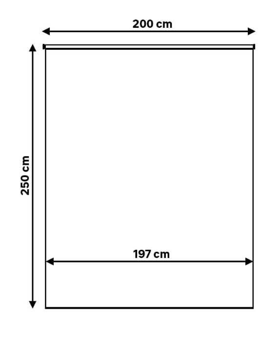Estore de rolo blackout  200cm x 250cm Cinzento - NOVO