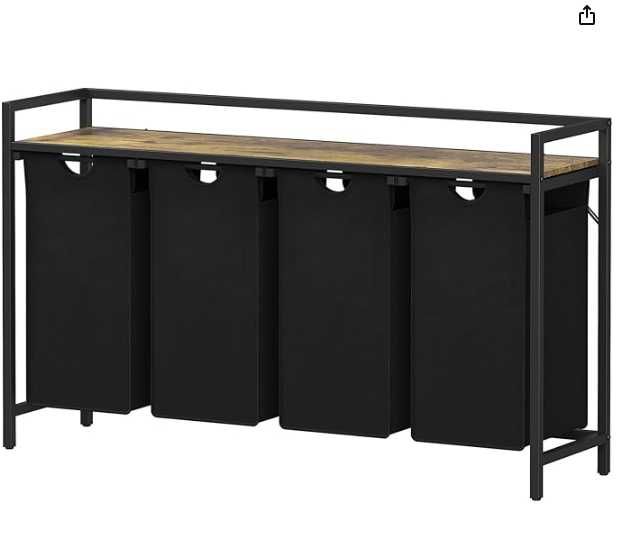 Lifewit Duży Kosz na pranie 4-sekcyjny Organizator kosza na pranie