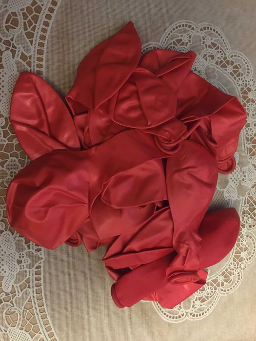 Czerwone balony lateksowe metalizowane 25 szt.