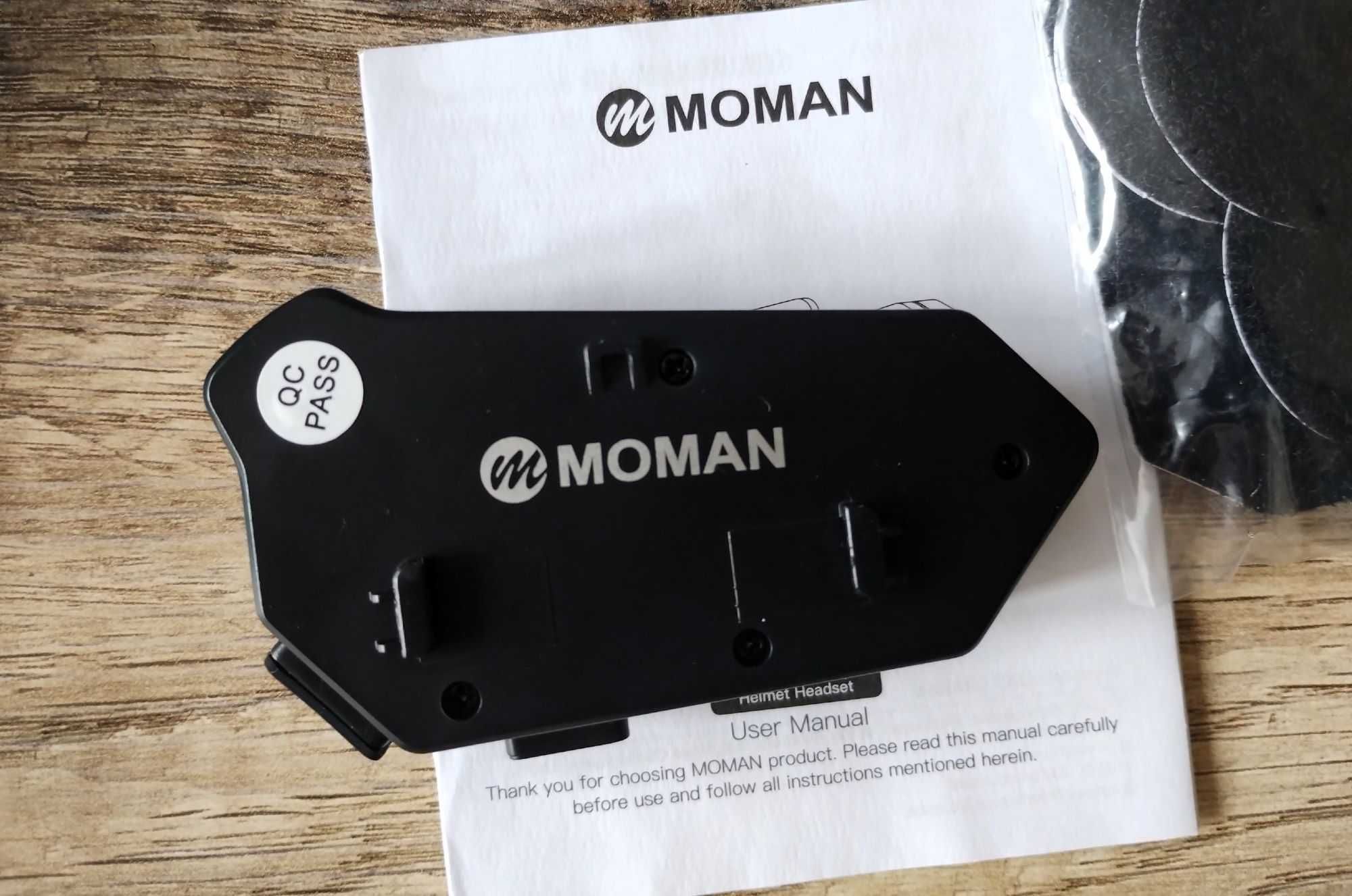 Moman H4 Plus zestaw słuchawkowy do kasku motocyklowego, wodoszczelny.