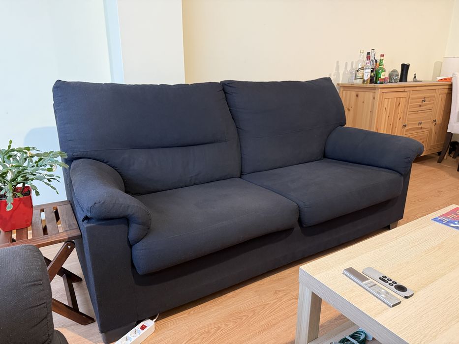 Sofá Conforama ZIP - 3 lugares / tecido preto