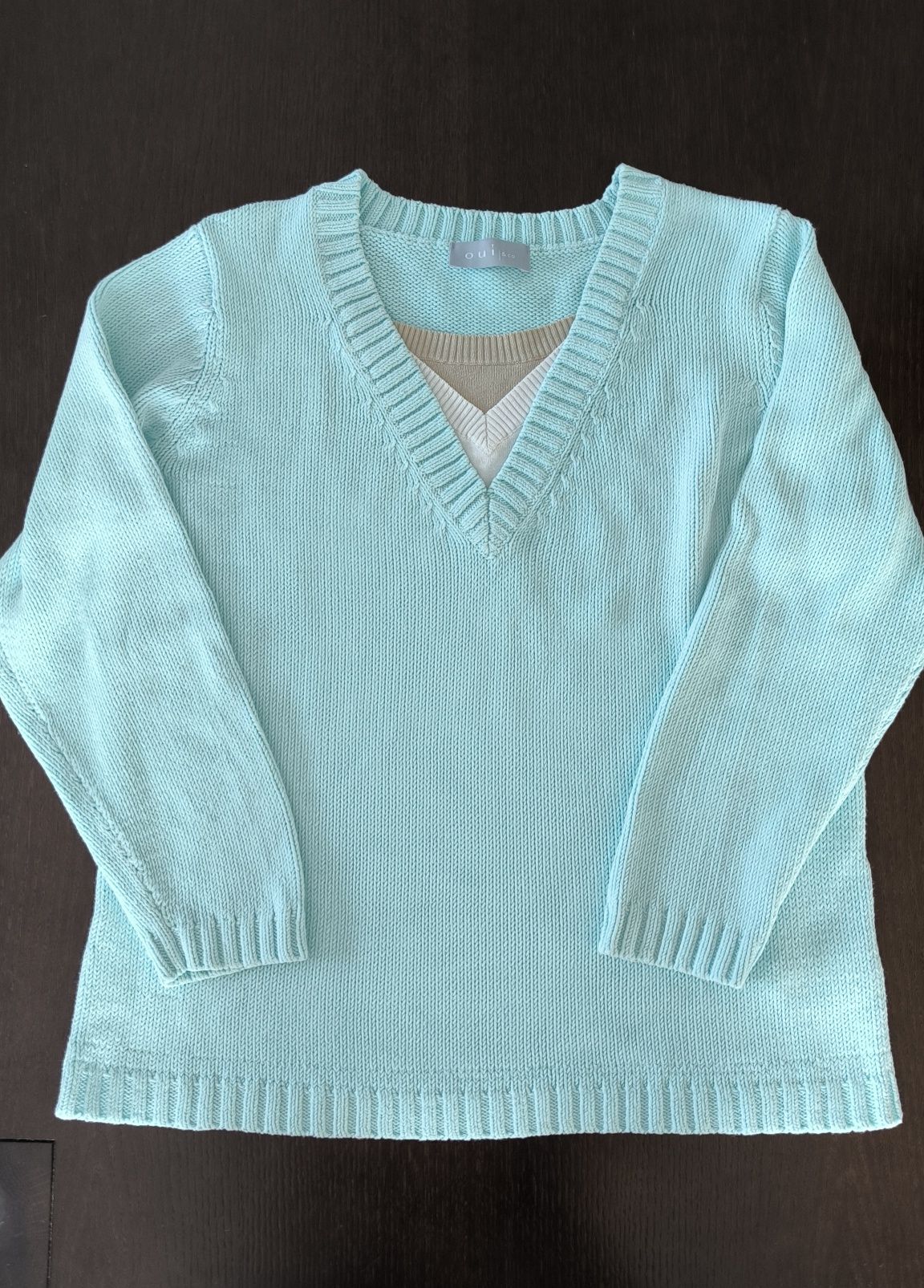 Błękitno pastelowy sweter Oui, r. M/L