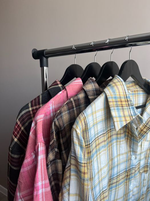 Нова  сорочка в клітинку оверсайз унісекс клітчаста рубашка