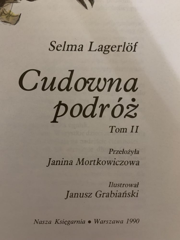 Selma Lagerlöf Cudowna Podróż dwa tomy.