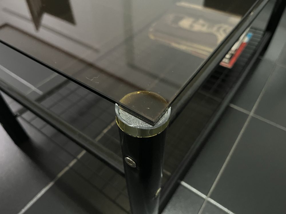 Mesa de apoio de vidro