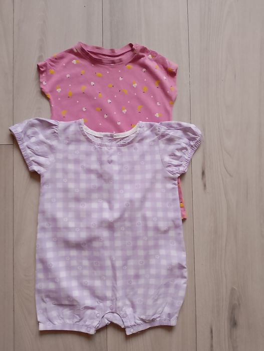 2 rampersy dla dziewczynki 74