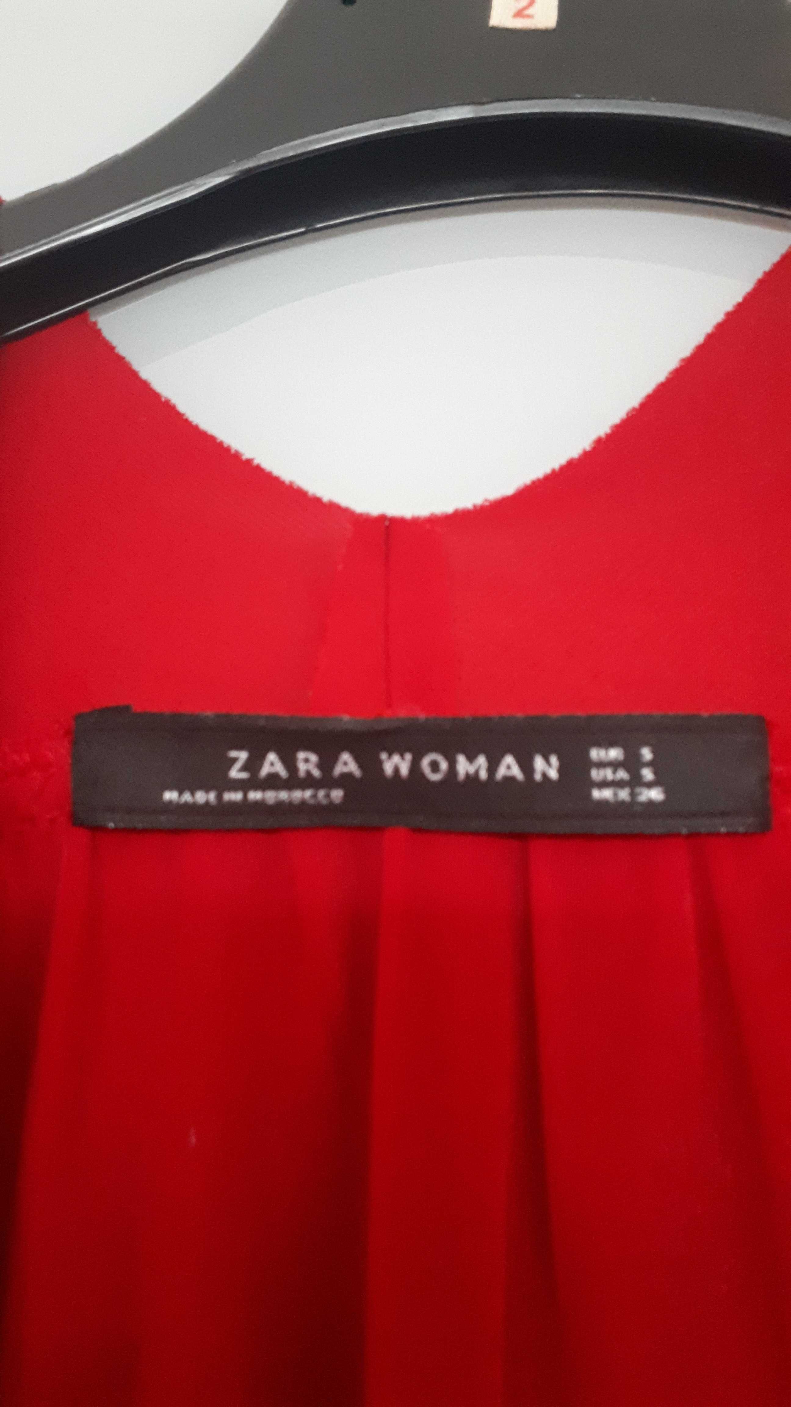 Vestido vermelho escuro da Zara T S/M