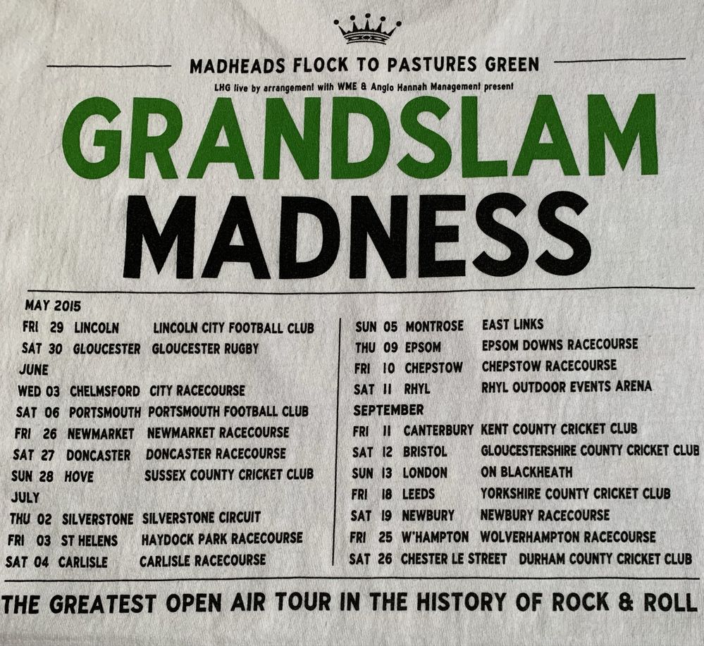 Fanowska Koszulka Grandslam Madness L Rock & Roll 80' 90' Rare Unikat
