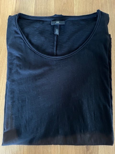 T-shirt długi Longsleve męski H&M L czarny