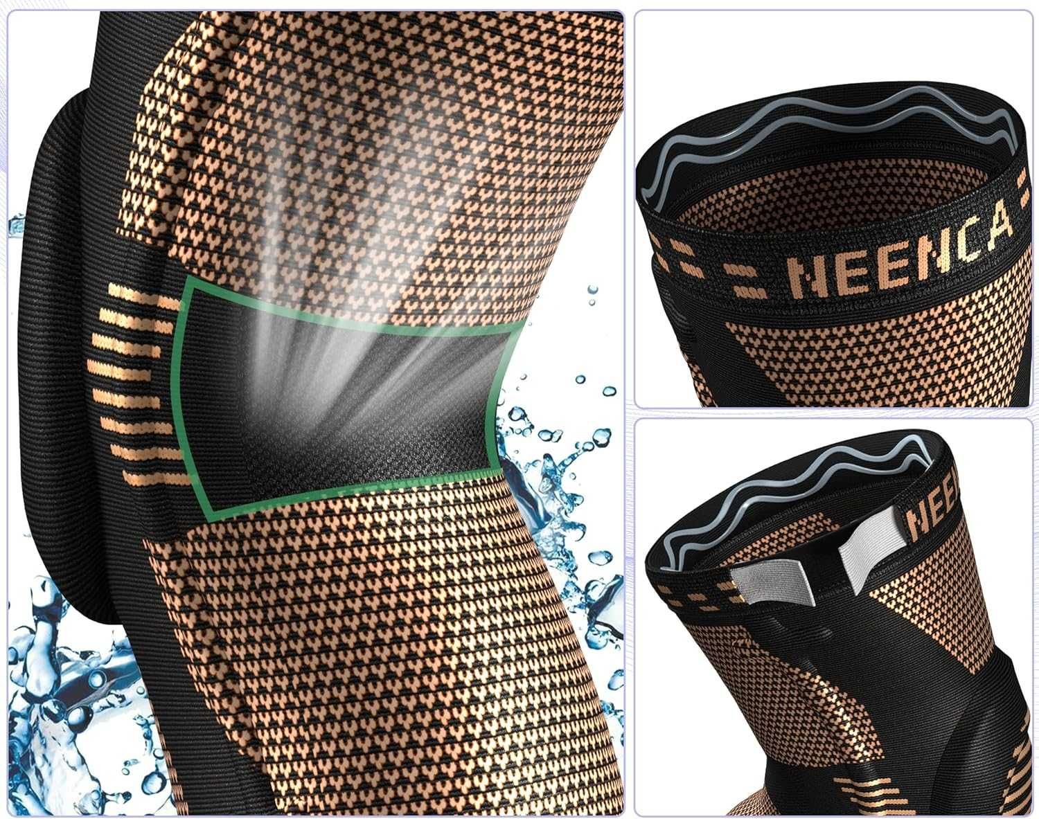 Opaska na kolano / orteza / stabilizator NEENCA !R-3XL! A1385!