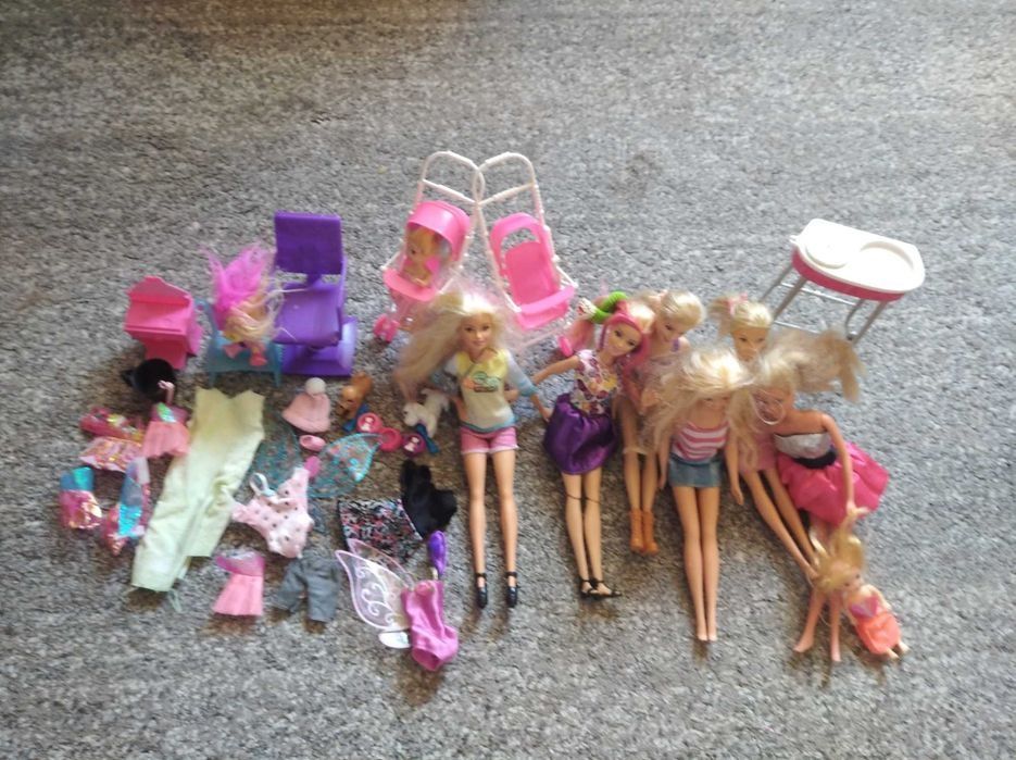 Lalki + akcesoria, gratis salon fryzjerski