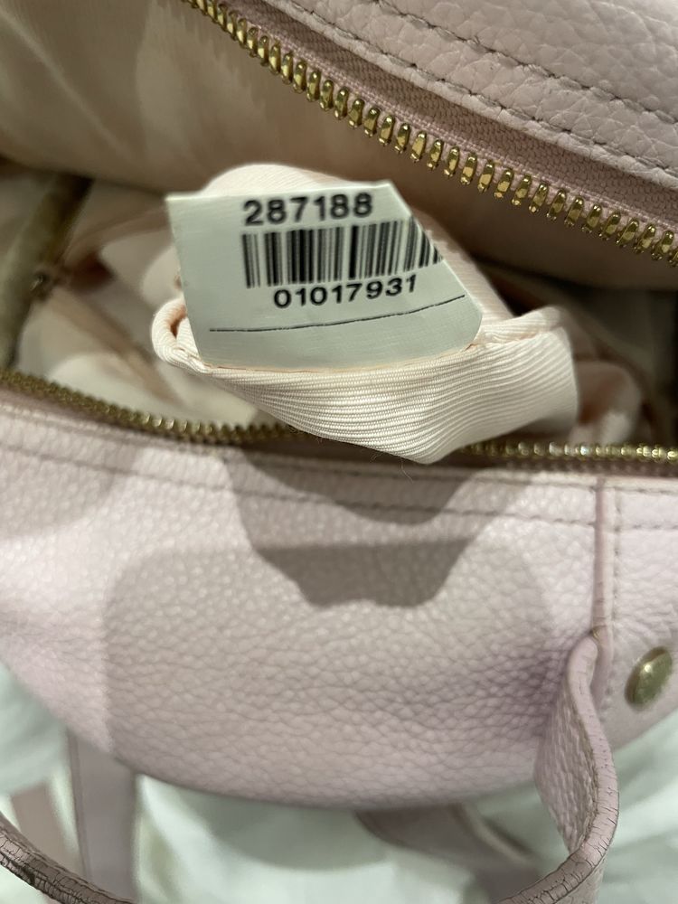 Furla oryginalny plecak z brelokiem skórzany skóra