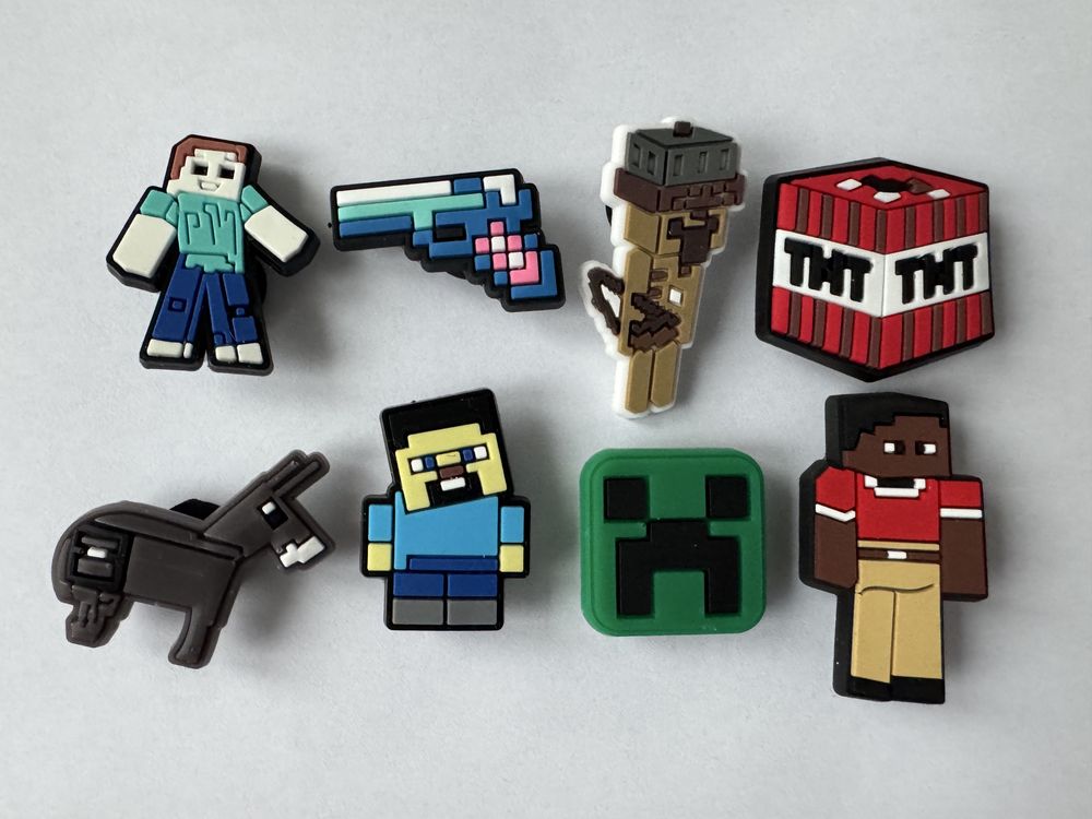 Charms Crocs Minecraft przypinki nowe
