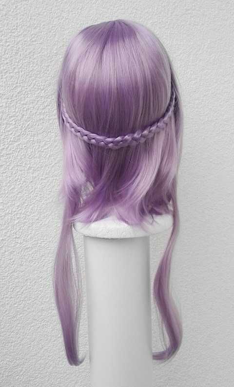 Shinoa Owari no Seraph of the end fioletowa peruka z warkoczem cosplay