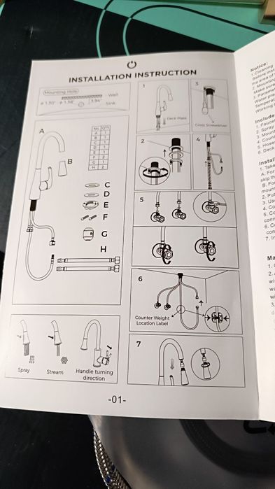 Bateria umywalkowa z wyjmowana wylewka