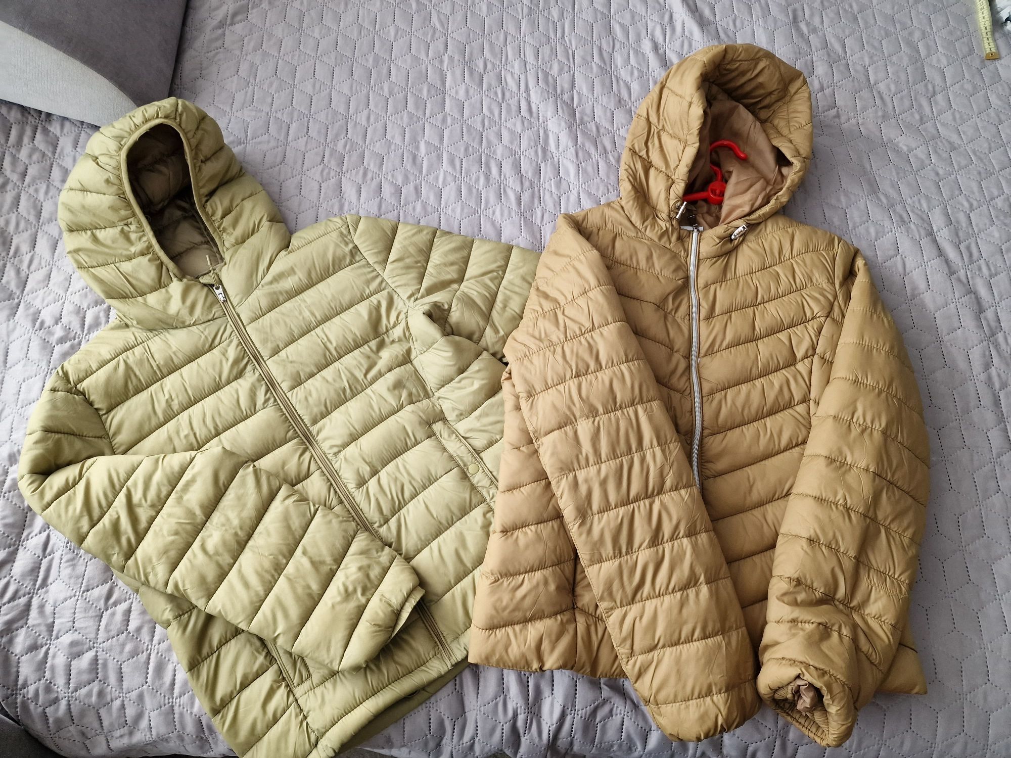 2 kurtki wiosenne jesienne pikowane stradivarius pull&bear 38/40 khaki