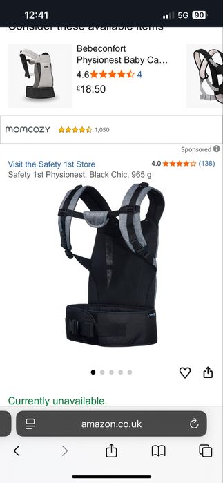 Marsupio Safety 1st Phisiofest - Black Chic