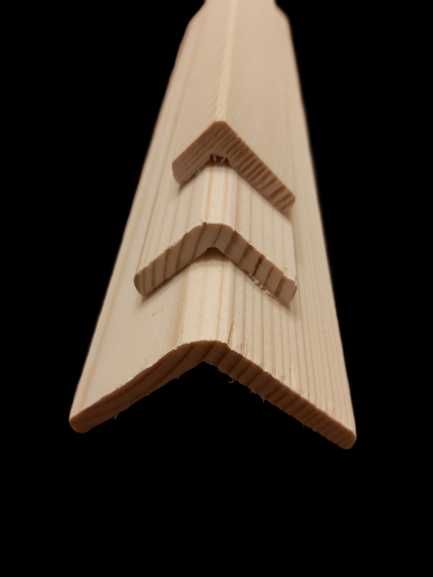 Listwa drewniana kątowa 3 x 3 wykończeniowa kątownik drewniany świerk