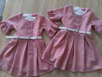 Sukienki bliźniaczki 110 i 116