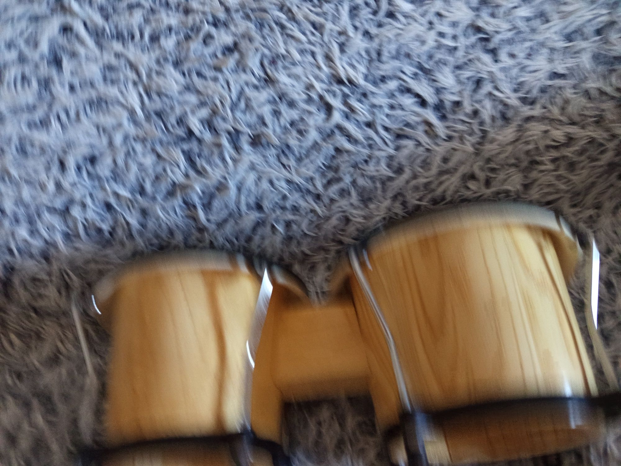 Podwojne  Bębenki drewniane ze skóry w stylu Boho
