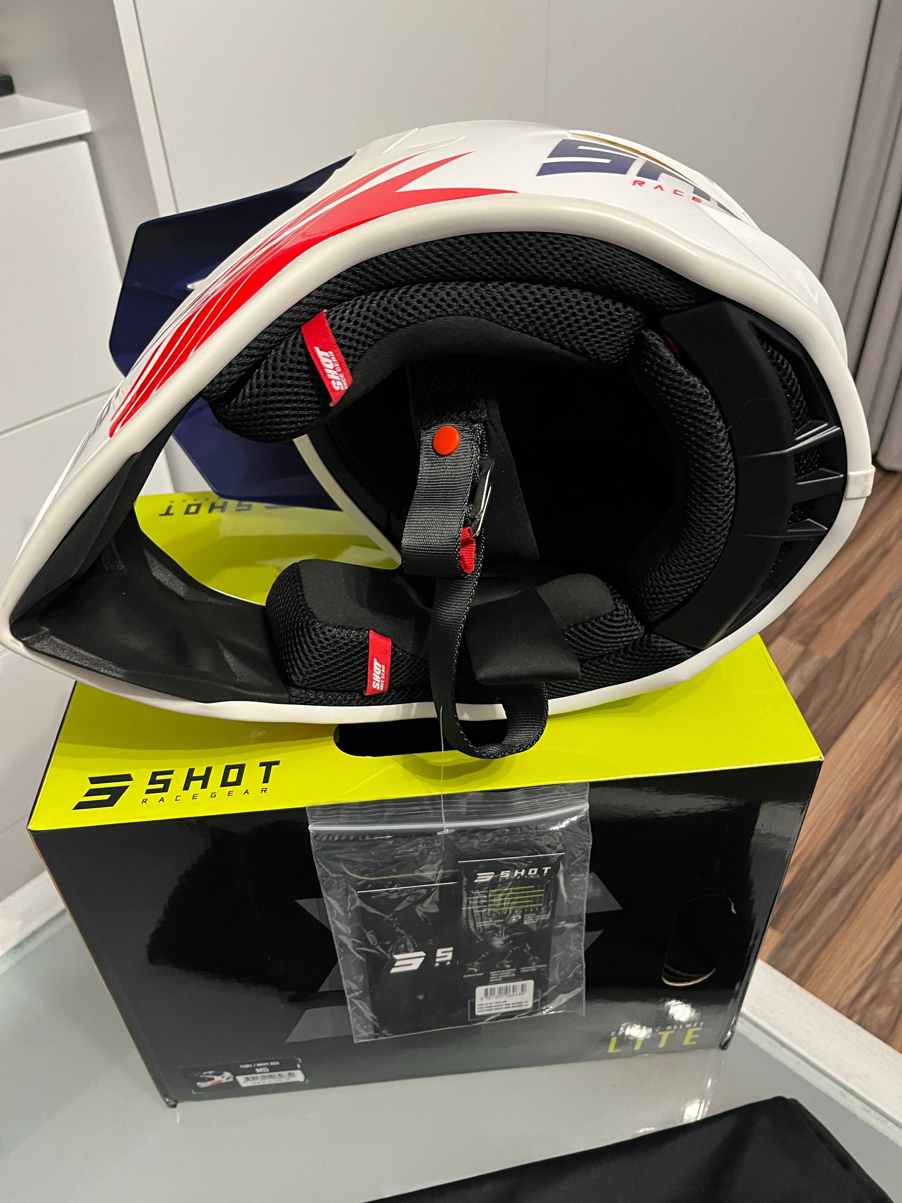 Kask Shot Fury Navy Red MX (cross,quad,enduro,mtb) GWARANCJA
