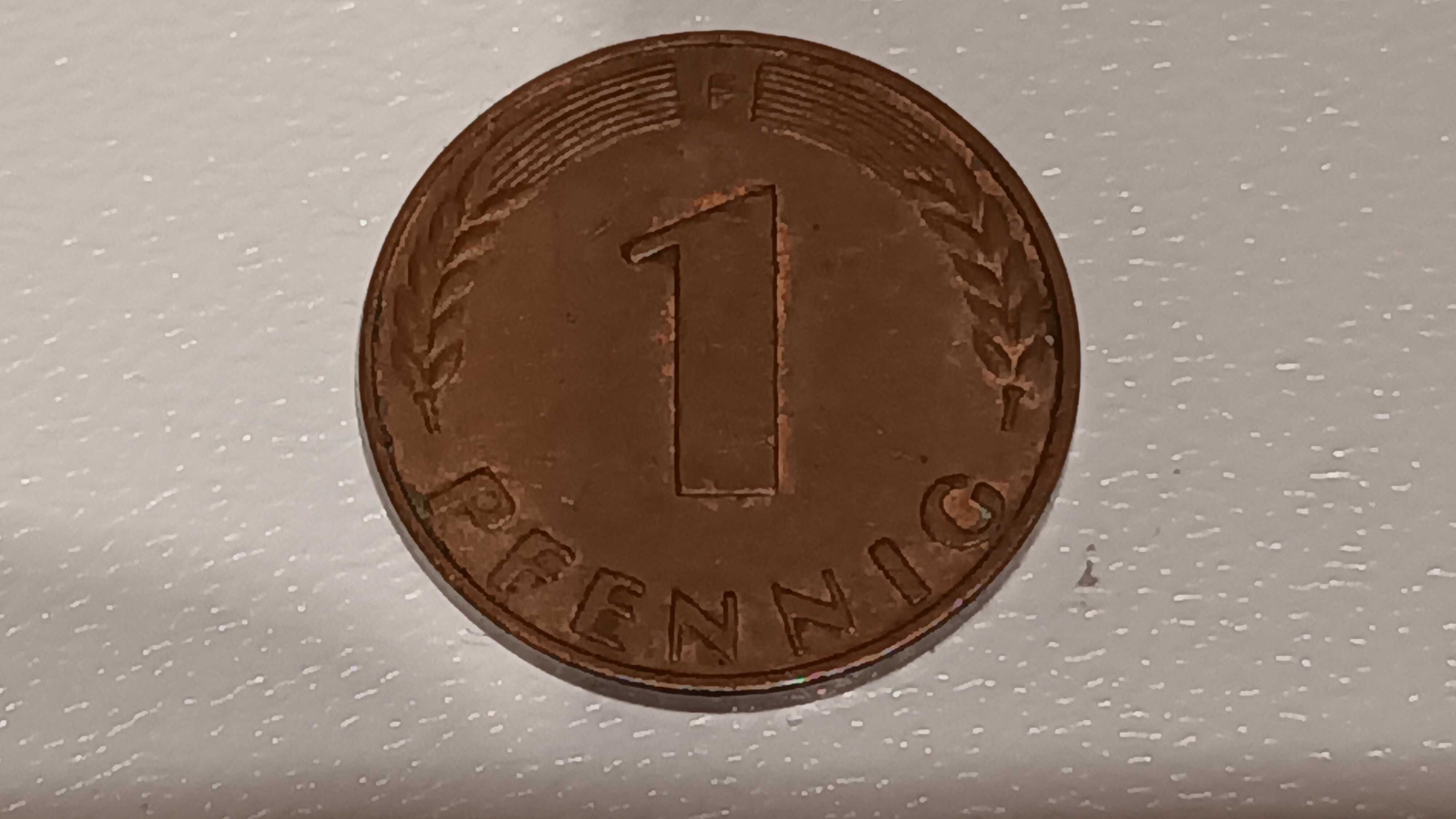 Moneta Niemcy RFN 1 Pfennig 1950r.F.Rzadkie