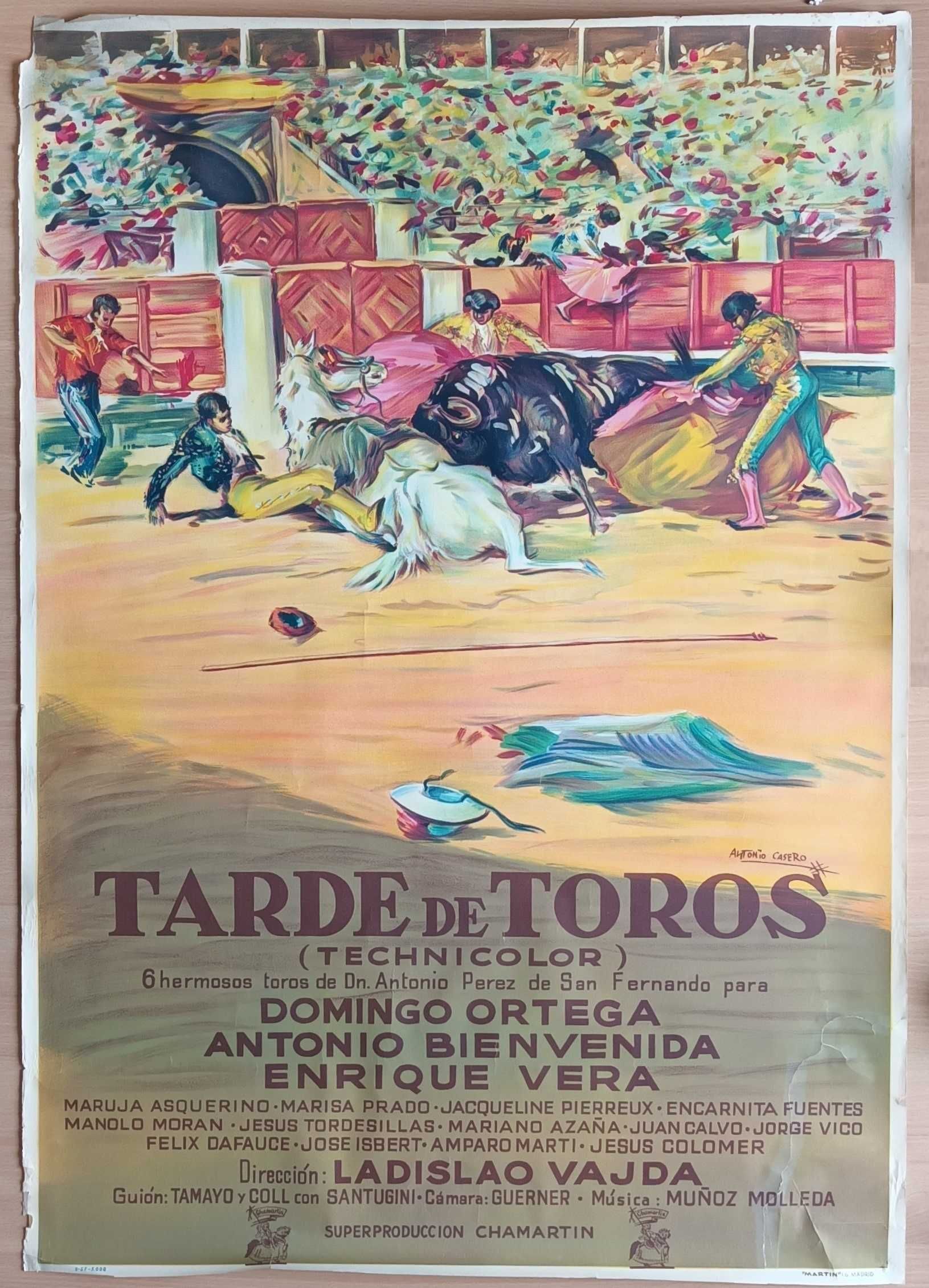 Tarde De Toros CARTAZ ORIGINAL POSTER [1956] Tourada arte tauromaquia