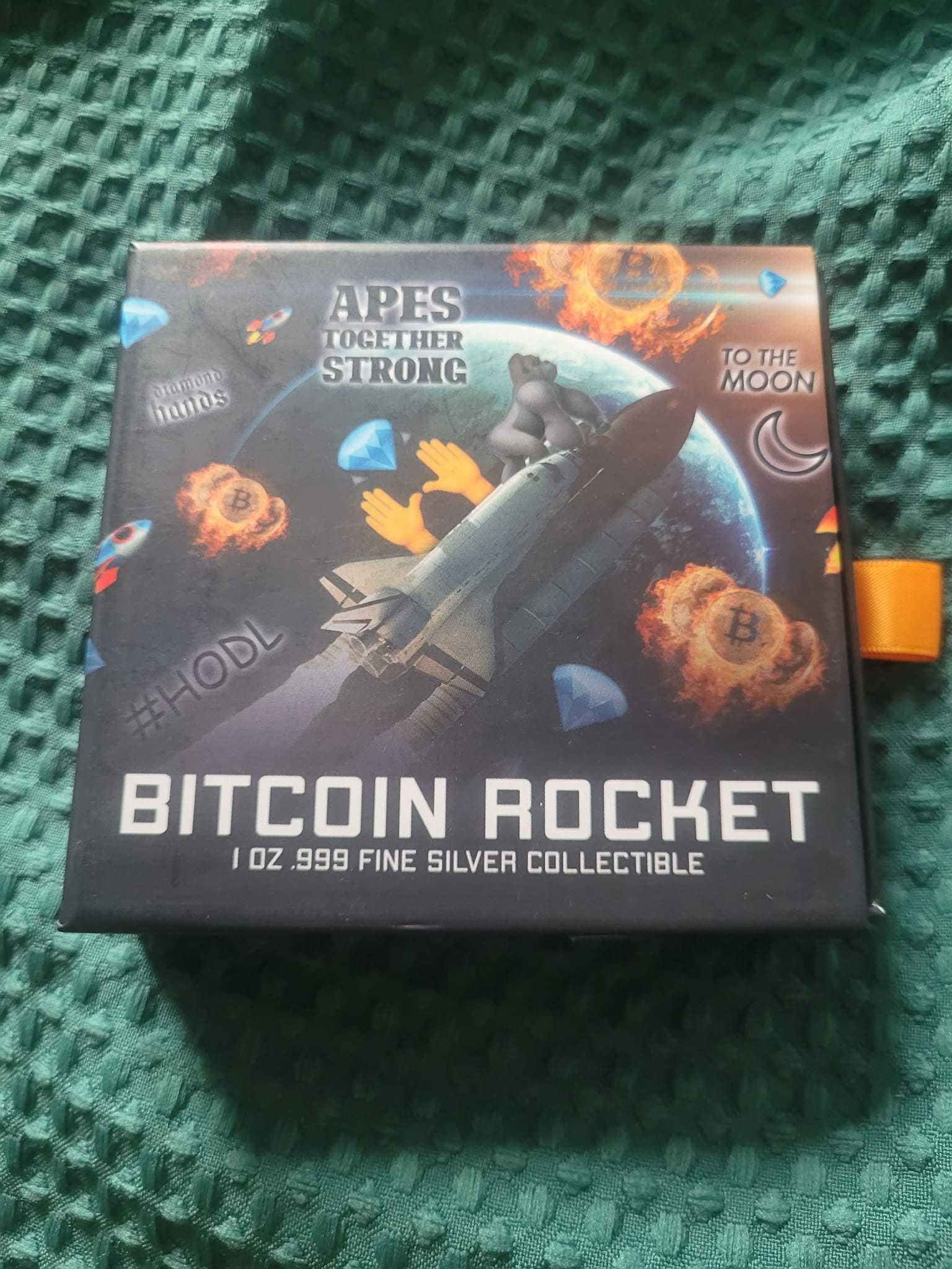 Moneta kolekcjonerska Bitcoin Rocket