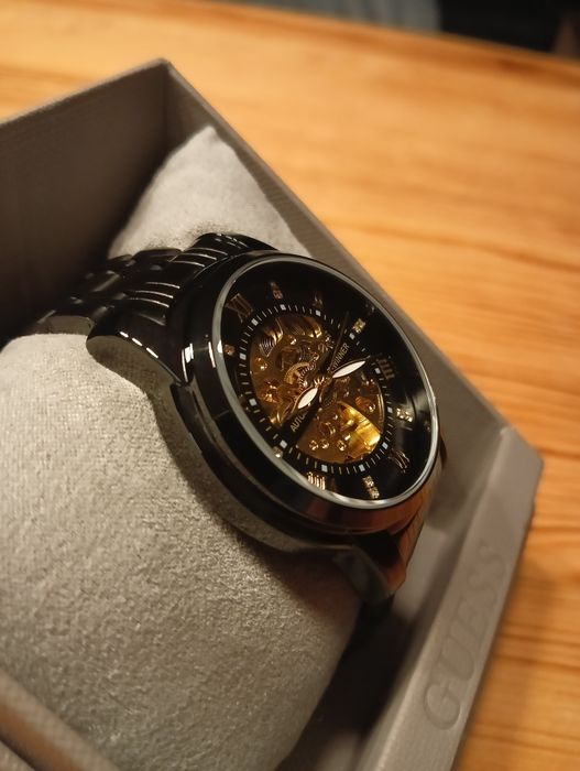 Luksusowy zegarek męski  Automatic Złoto & Czerń – Elegancja i Styl!