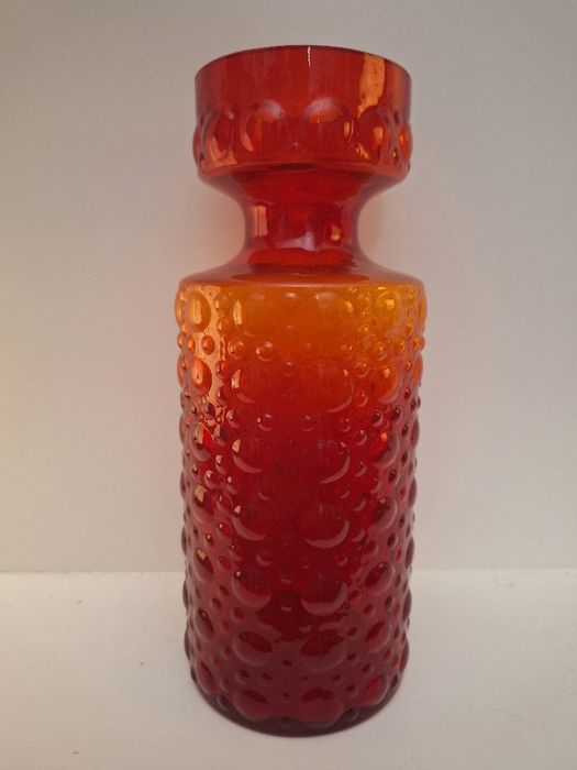 wazon lata 60 szkło kolorowe Herbert Kny przypisywany H. Tynell