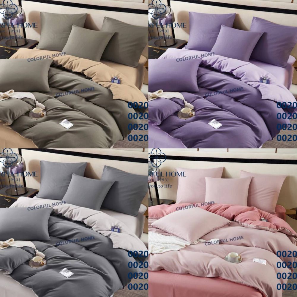 Однотонні Д/С комплекти постільної білизни "Сатин+" Colorful Home