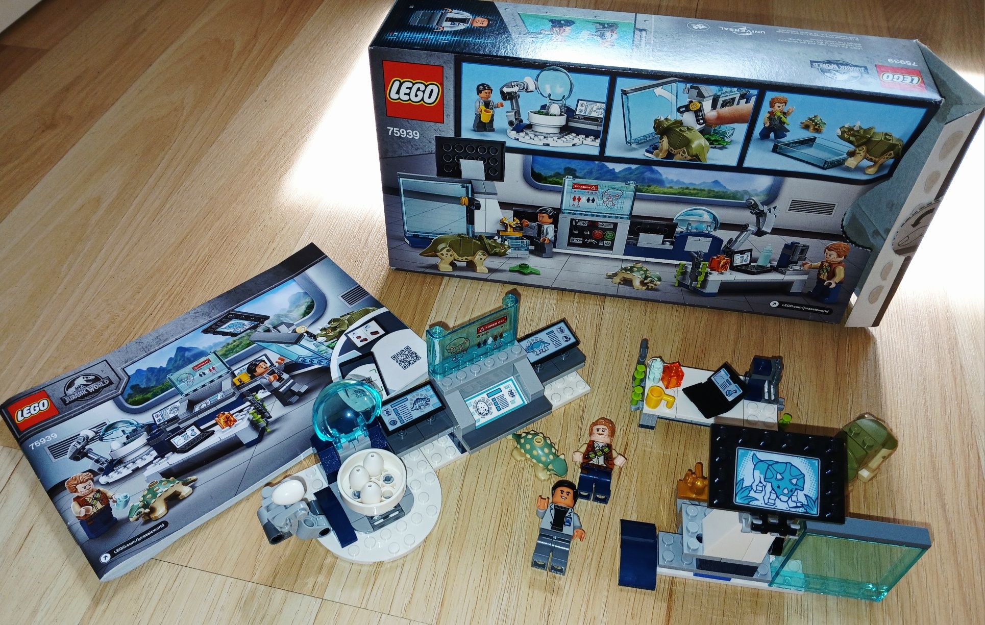 Lego Jurrasic World 75939 Laboratorium dinozaury Owen Dr Wu 6+ zestaw