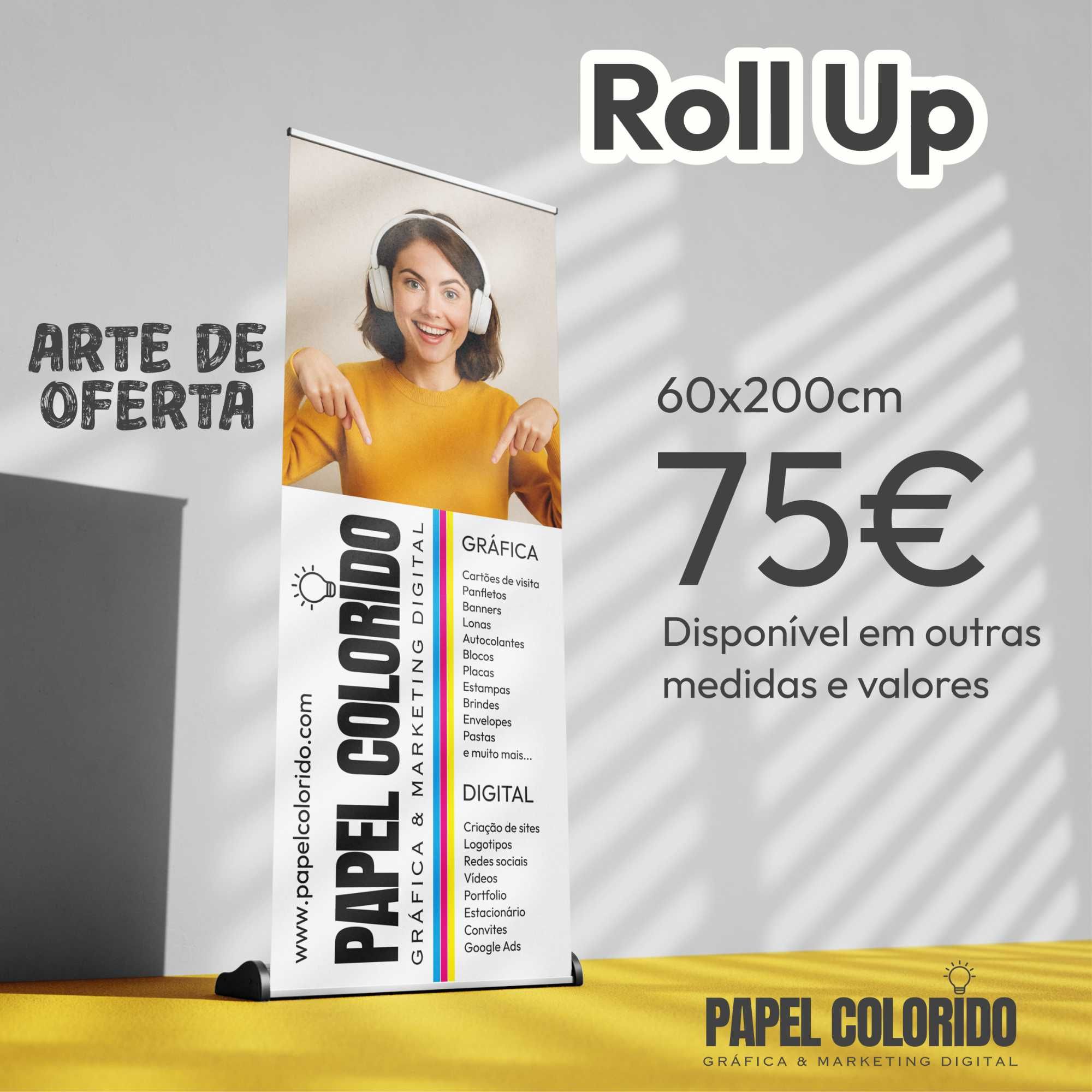 Gráfica - Cartões de visita, panfletos, t-shirts, banner, íman, caneca