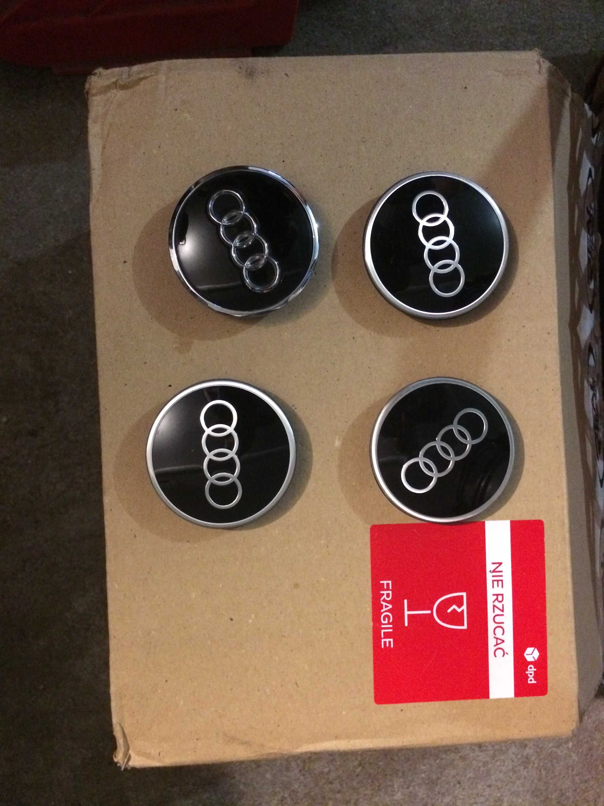 4x Dekielki OEM Audi A1 A3 A4 A5 A6 A7 A8 Q2 Q3 Q5 Q7 Q8 czarne 61 57