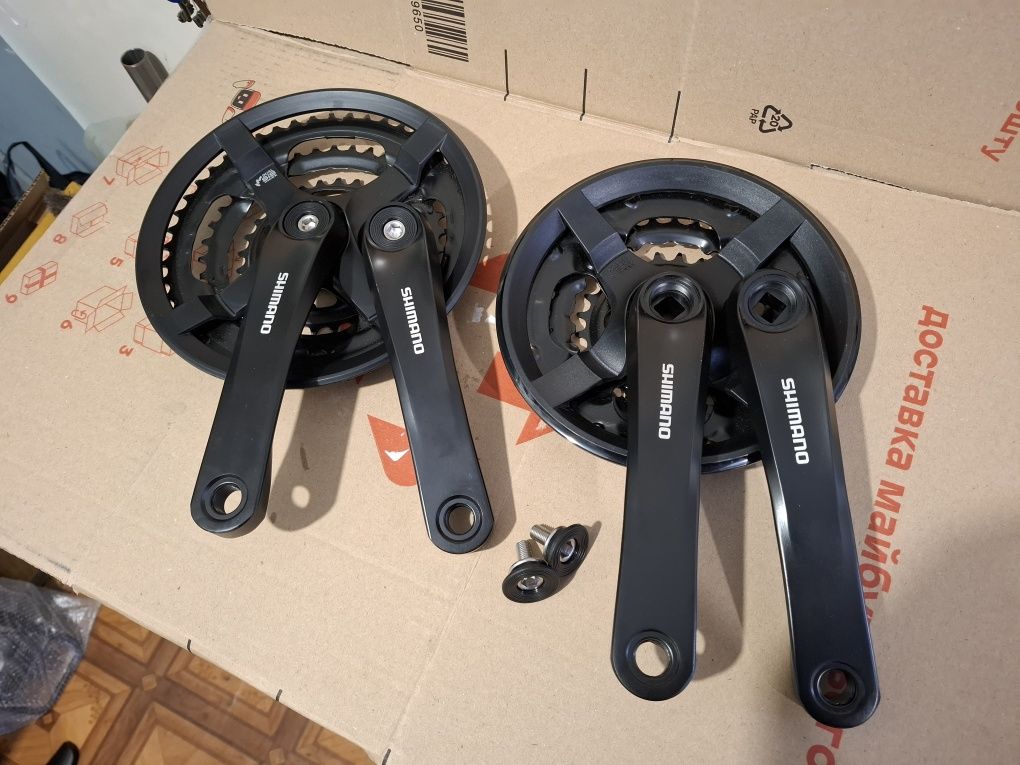ВЕЛОсипедные шатуны алюм. Shimano FC-TY501:(42/34/24 и 48/38/28). .