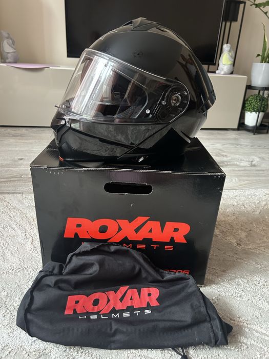 Kask motocyklowy szczękowy ROXAR czarny XL