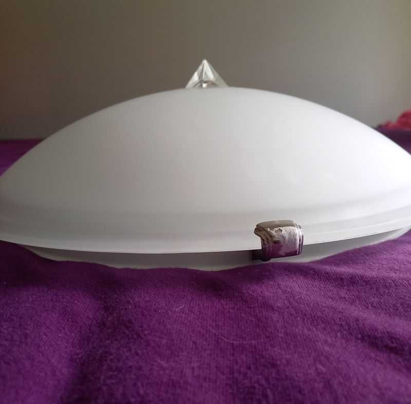 Lampa sufitowa – szklany plafon na 2 x E27.