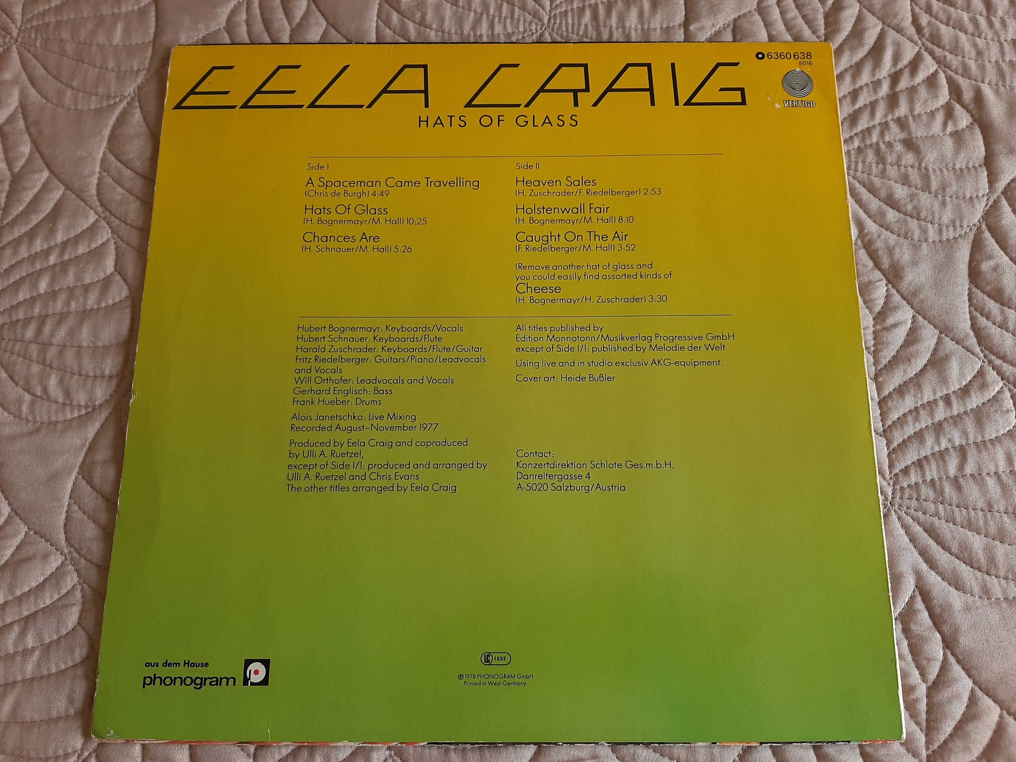 Eela Craig - Hats Of Glass - Austria - Vinil LP