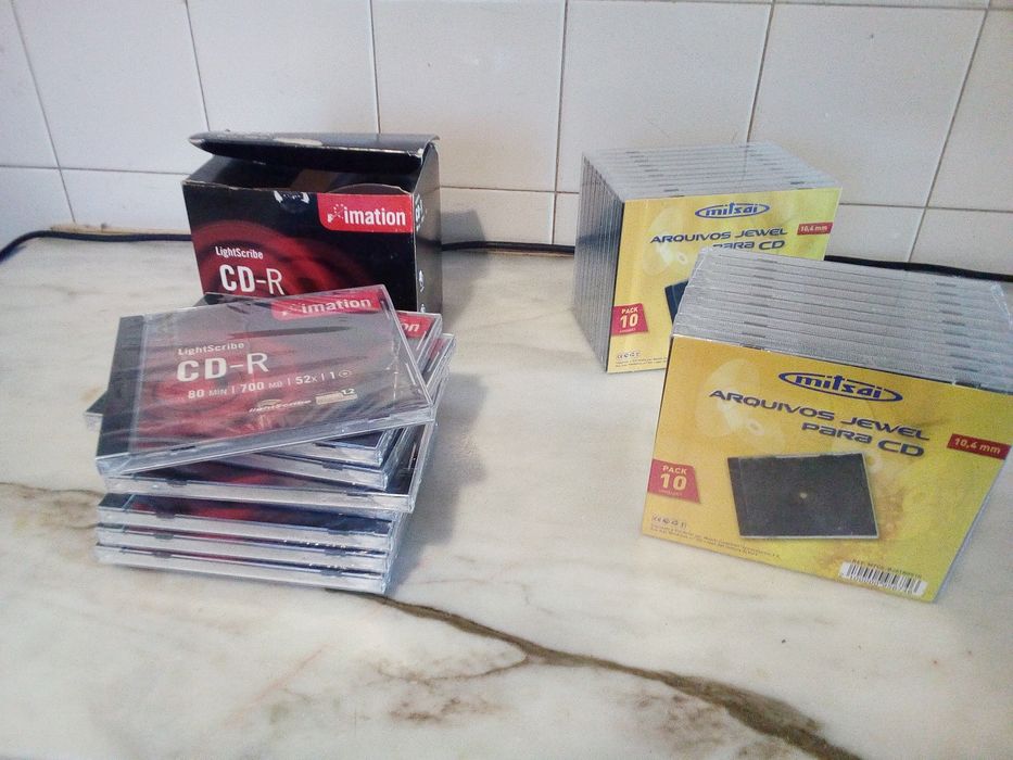 Conjunto de 20 Capas Cd/9 Cds Virgens