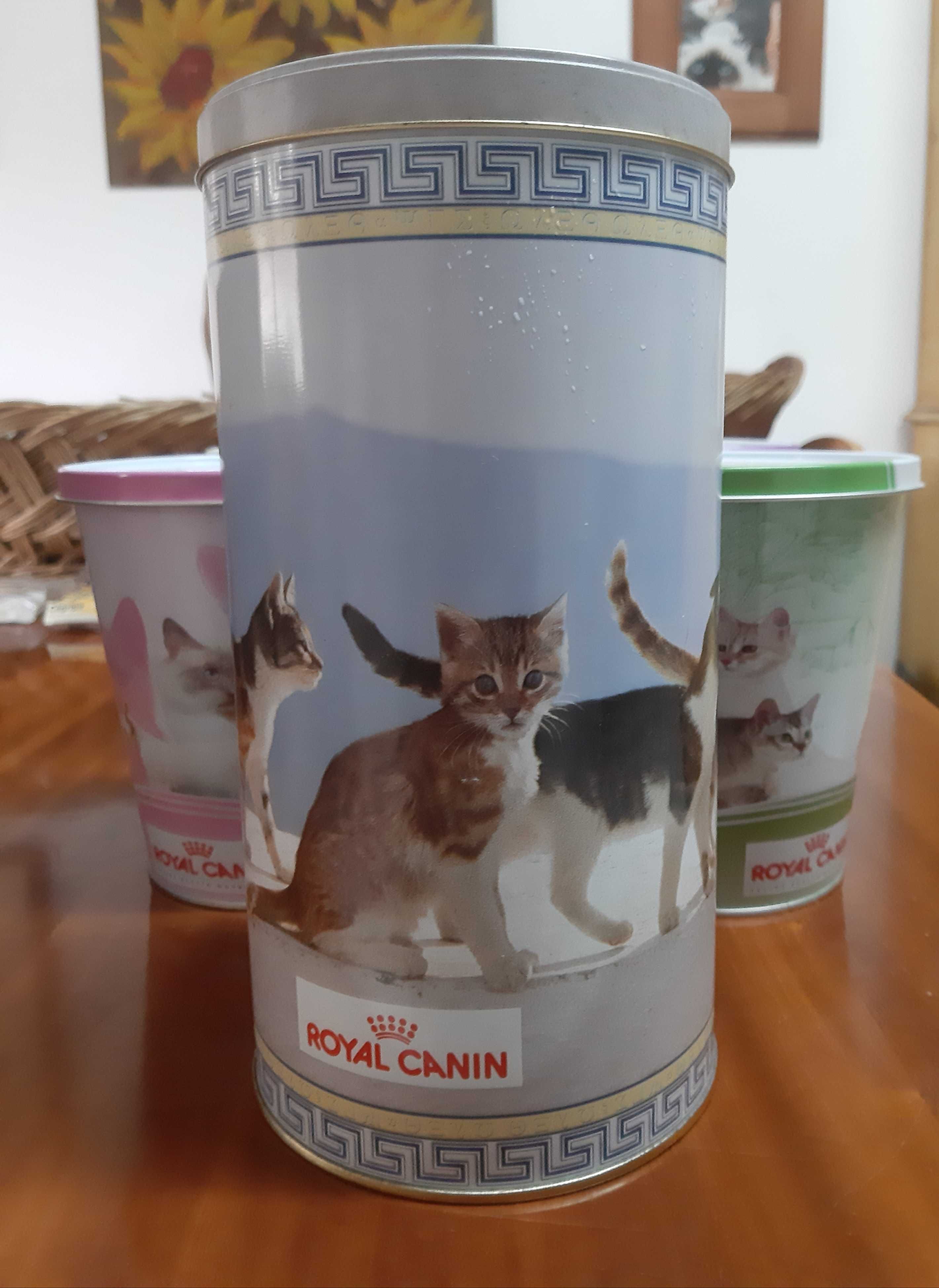 Latas para guardar ração - coleção Royal Canin