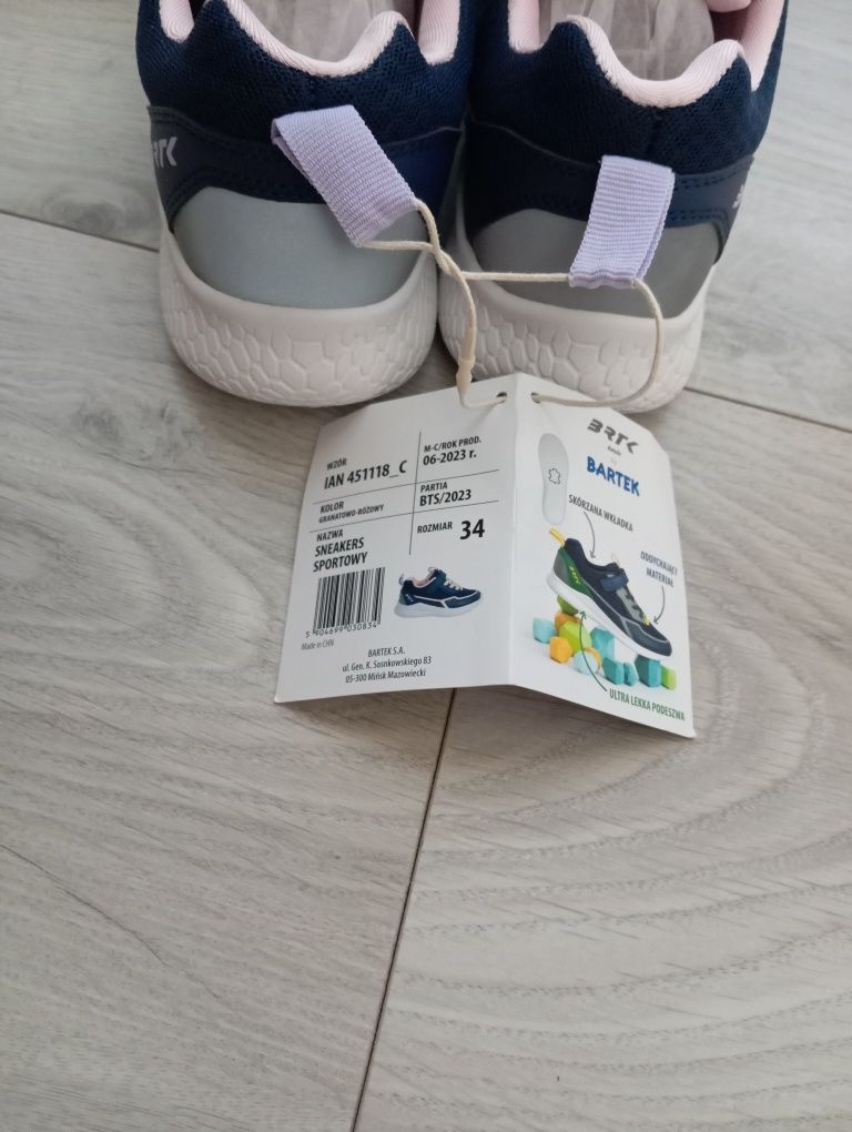 Sneakersy Bartek 34 granatowe