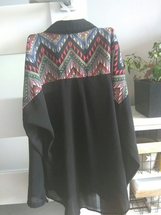 Koszula czarna oversize nietoperz