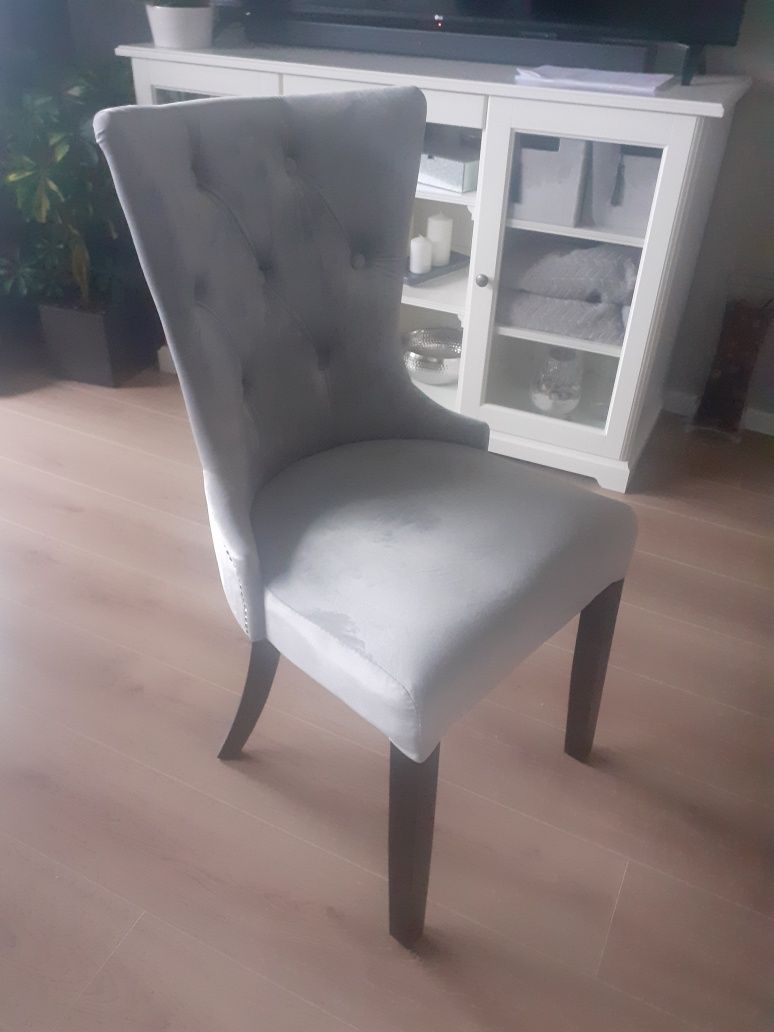 Krzesło glamour szare