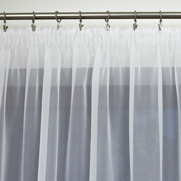 Firanka woal gotowa z gipiurą 400x150 cm biała