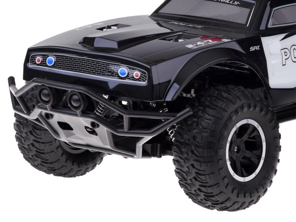 Duże auto sterowane monster truck POLICJA na pilota oświetlenie RC0626