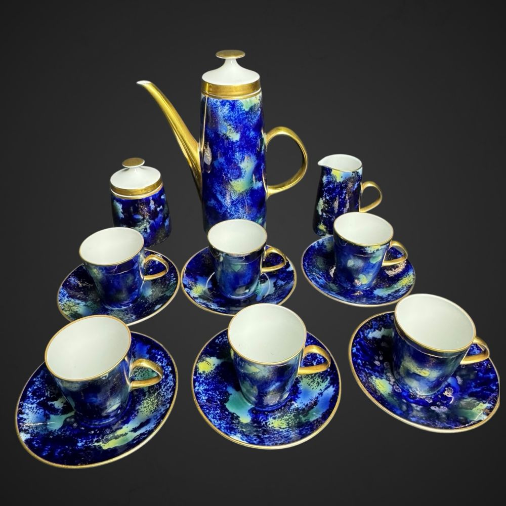 Serwis do mokki gwiezdny pył echt Kobalt Lichte fine china B4/112301
