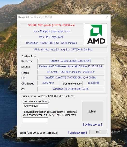 Komputer stacjonarny i7-4790K / RX 580 / 16GB RAM / SSD 700GB