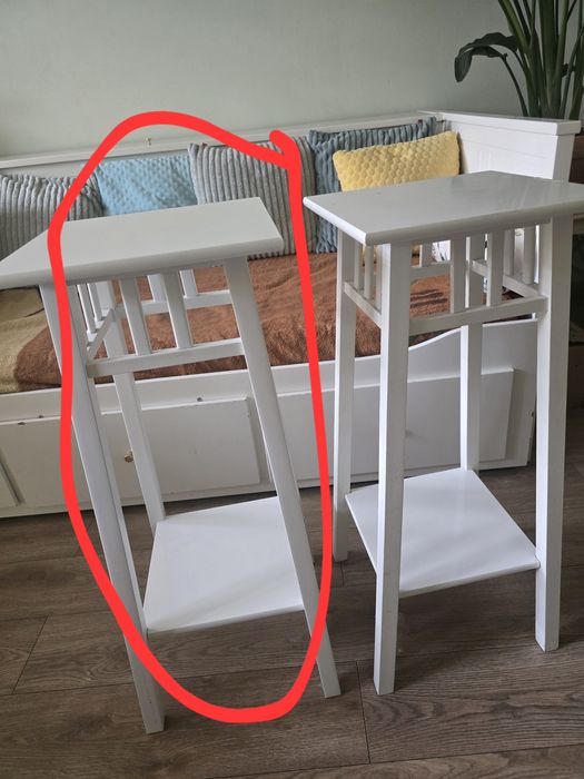 Stojak na kwiaty lantliv bialy ikea