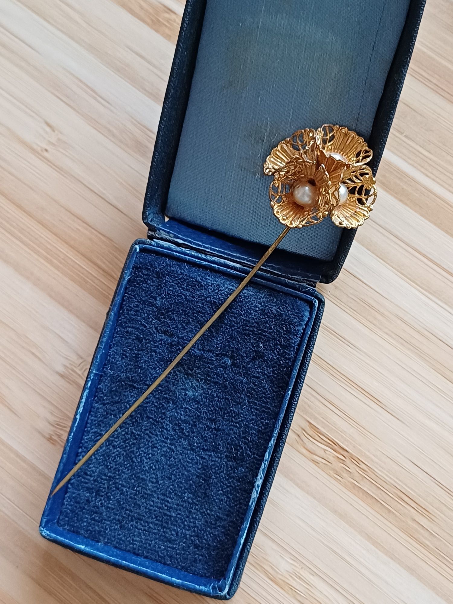 Szpilka broszka sztuczna biżuteria vintage stara