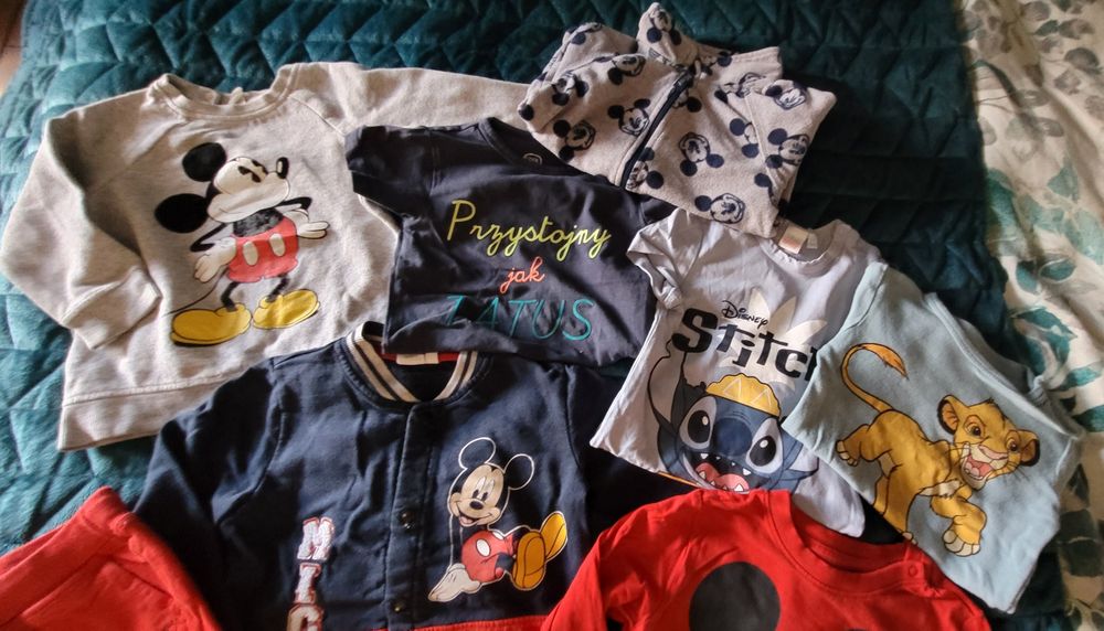 9 szt. Ubranka niemowlęce 86 Myszka Miki Disney